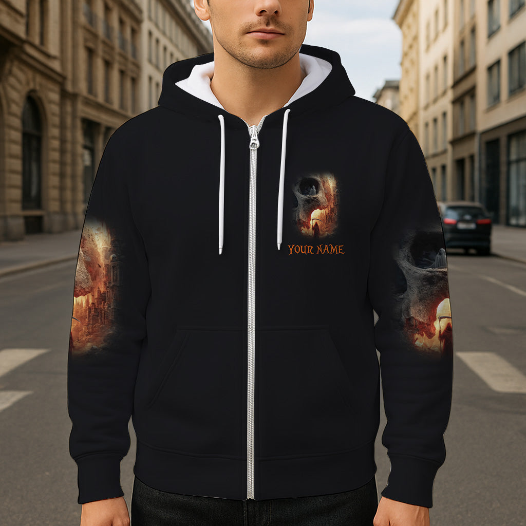 T-shirt personnalisé tête de mort pour Halloween