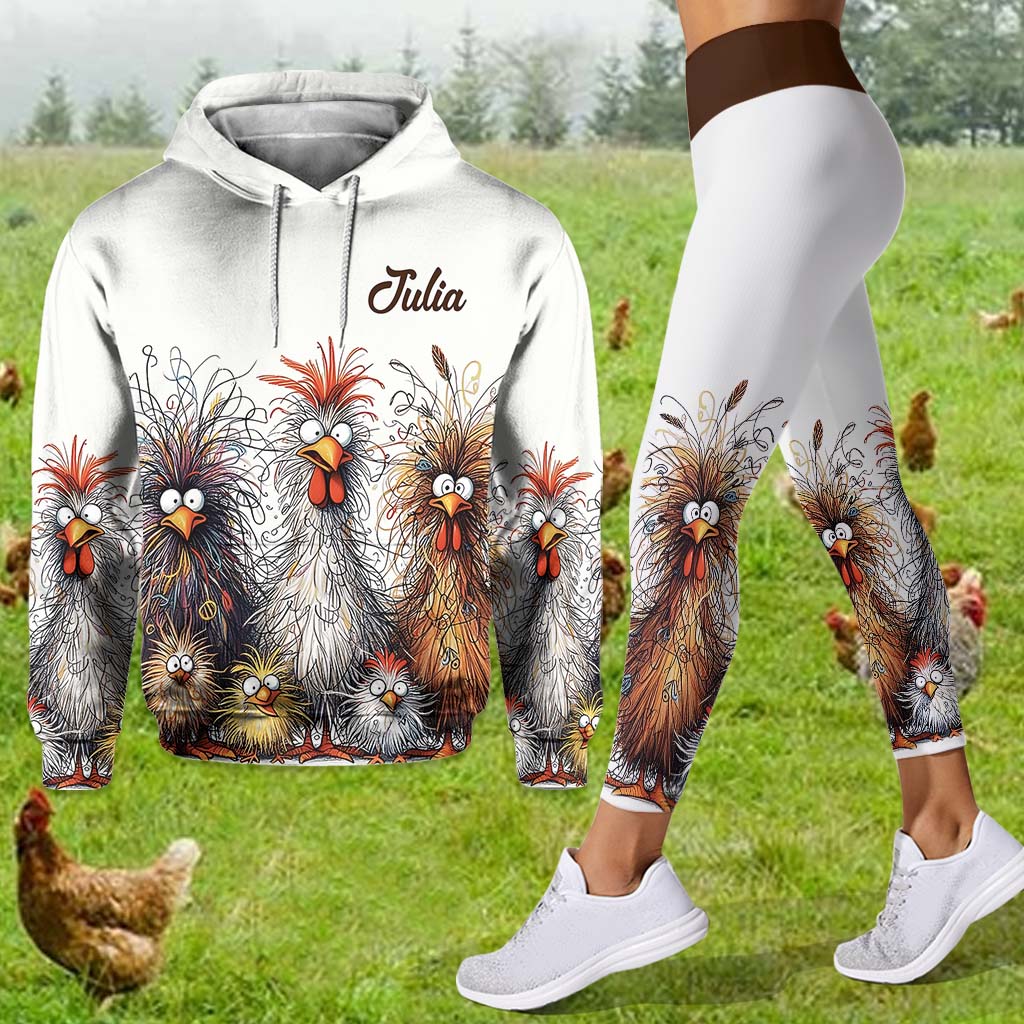Cute Chicken - Personalized Chicken Hoodie and Leggings