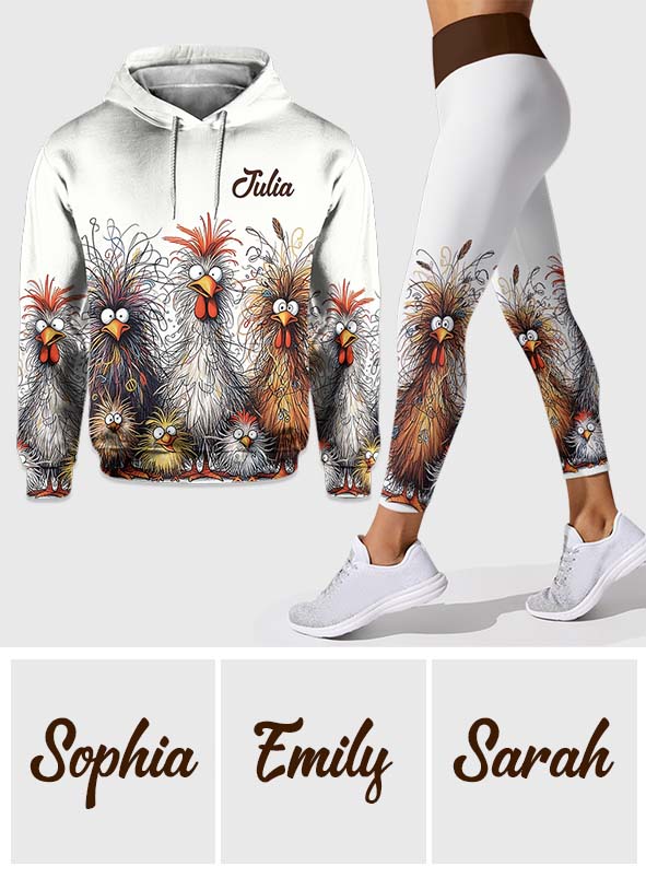 Cute Chicken - Personalized Chicken Hoodie and Leggings