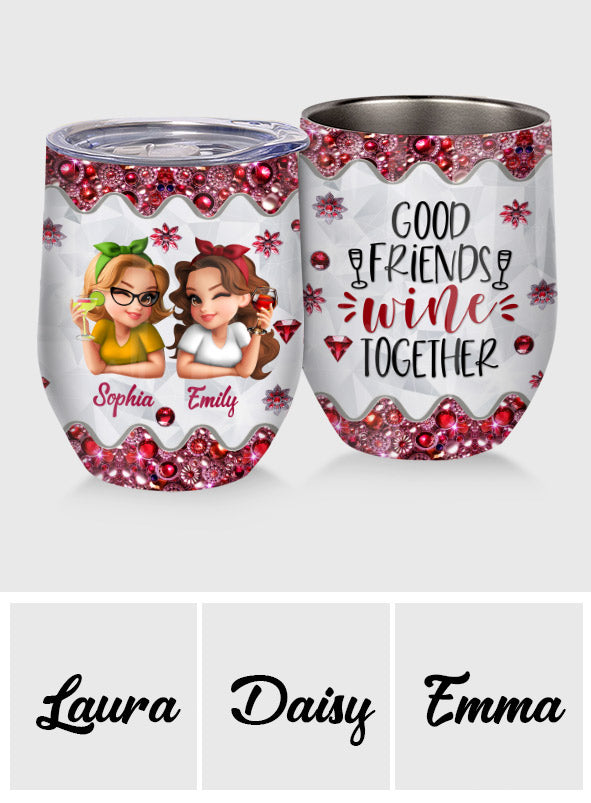 Gobelet à vin personnalisé pour meilleures amies