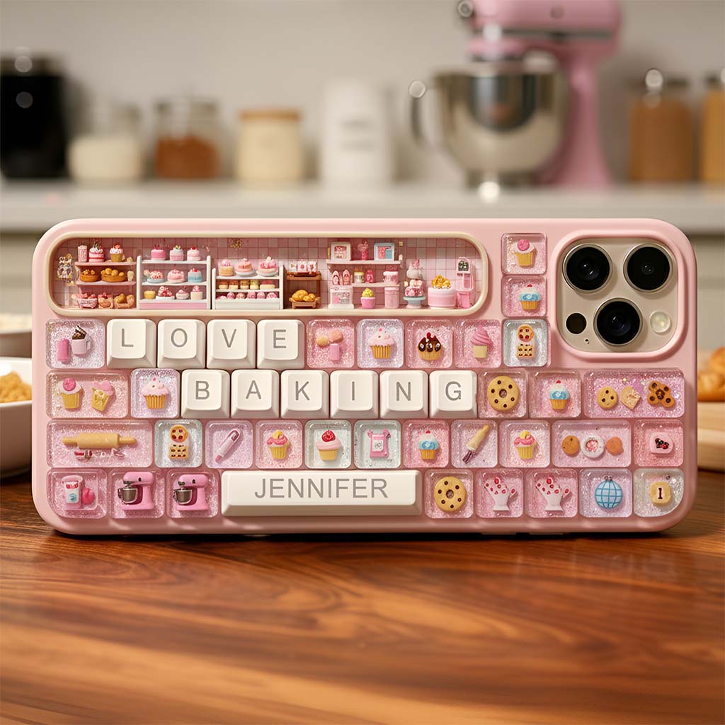 Coque de téléphone personnalisée « Passion Pâtisserie » avec motif intégral