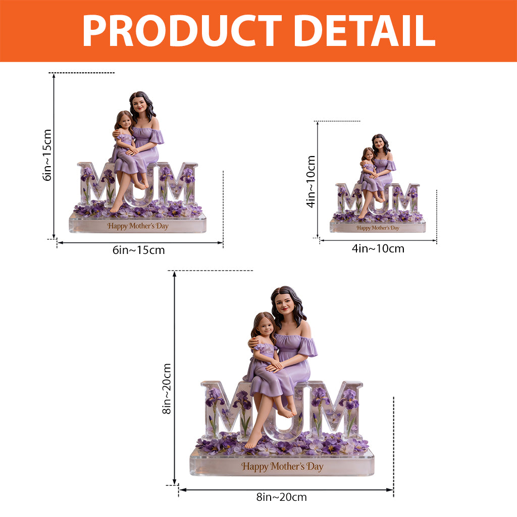 Custom Any Photo Perfect Gift For Mom, Grandma - Personalized Mother Custom Shaped Acrylic Plaque