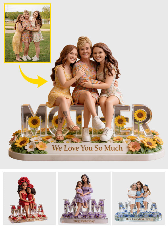 Custom Any Photo Perfect Gift For Mom, Grandma - Personalized Mother Custom Shaped Acrylic Plaque