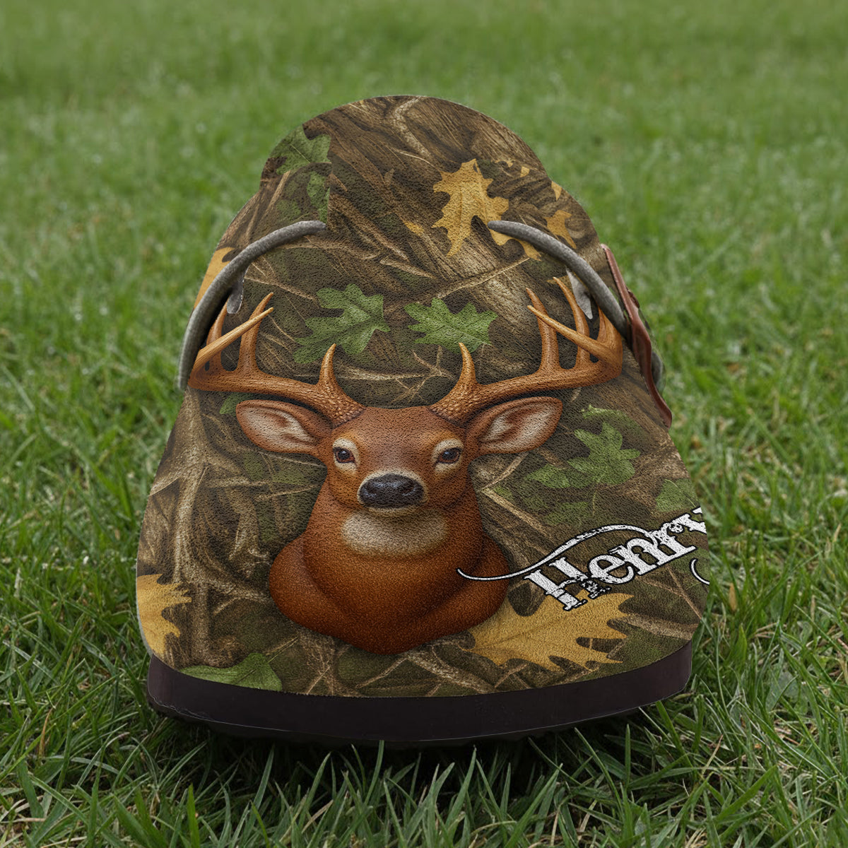 Deer Hunting, Tree Camo Pattern, Hunter Gifts - Personalized Hunting Clogs With Arch Support