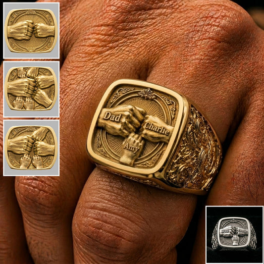 Meilleur Papa - Bague Ajustable Personnalisée