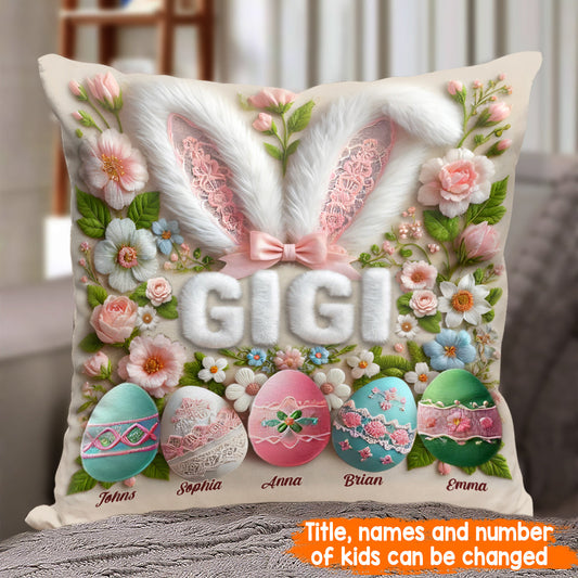 Coussin décoratif personnalisé Lapin de Pâques - Grand-mère