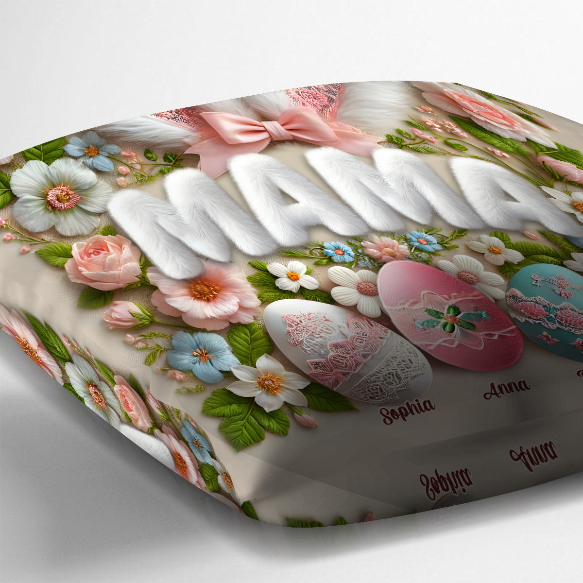 Easter Bunny - Personalized Grandma Throw Pillow