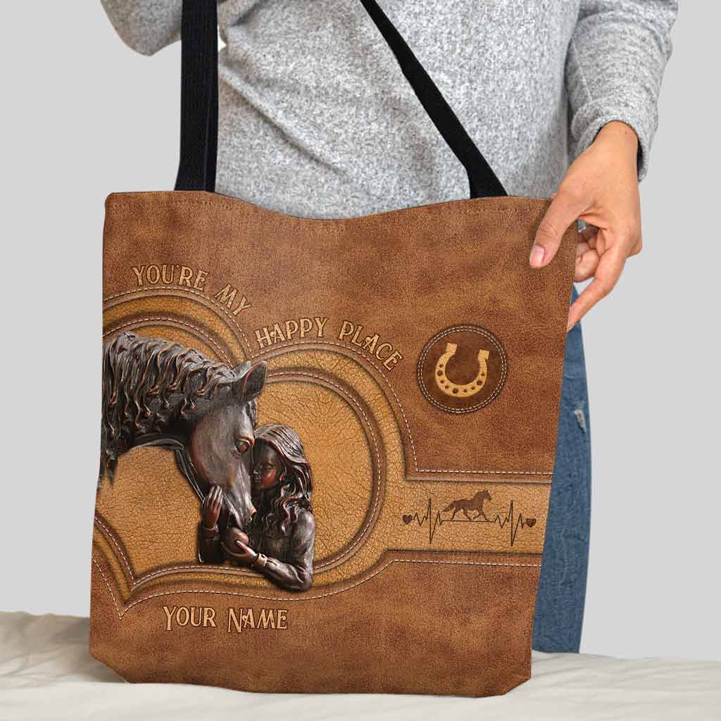 Tu es mon havre de paix - Sac fourre-tout personnalisé à motif cheval