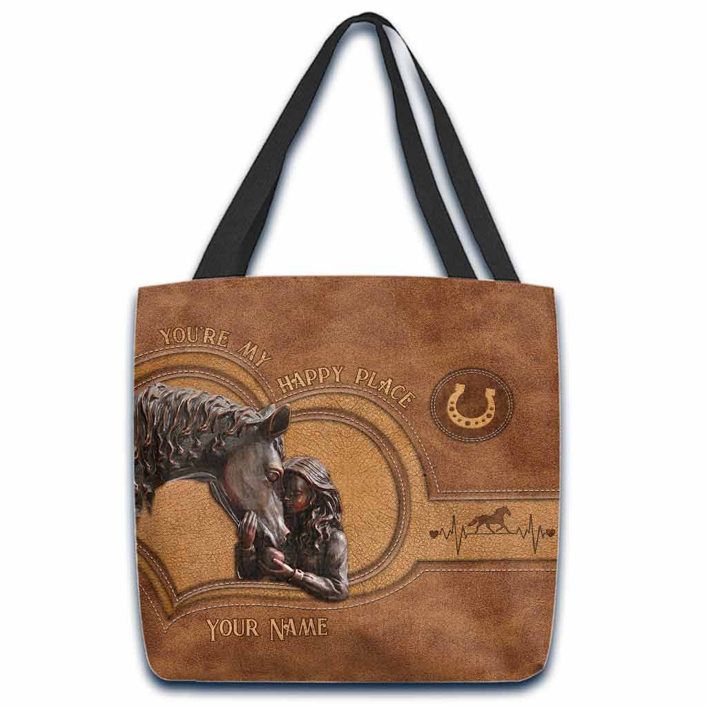 Tu es mon havre de paix - Sac fourre-tout personnalisé à motif cheval