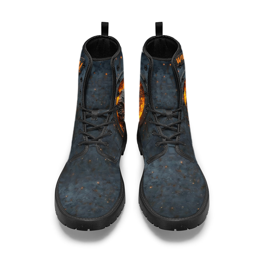 Cadeau pour soudeur - Bottes en cuir personnalisées pour soudeur