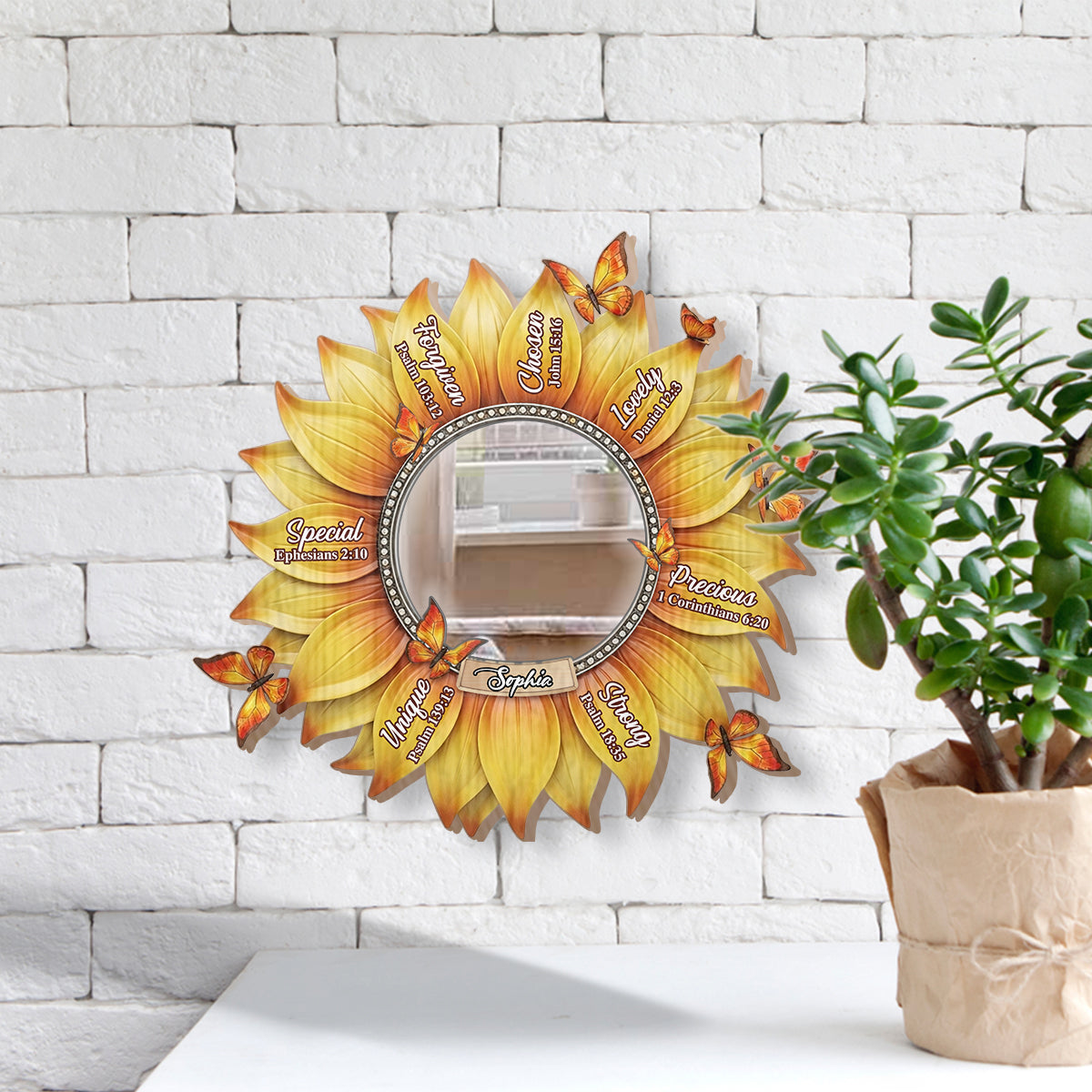 God Says I Am - Personalized Christian Wall Hanging Mirror