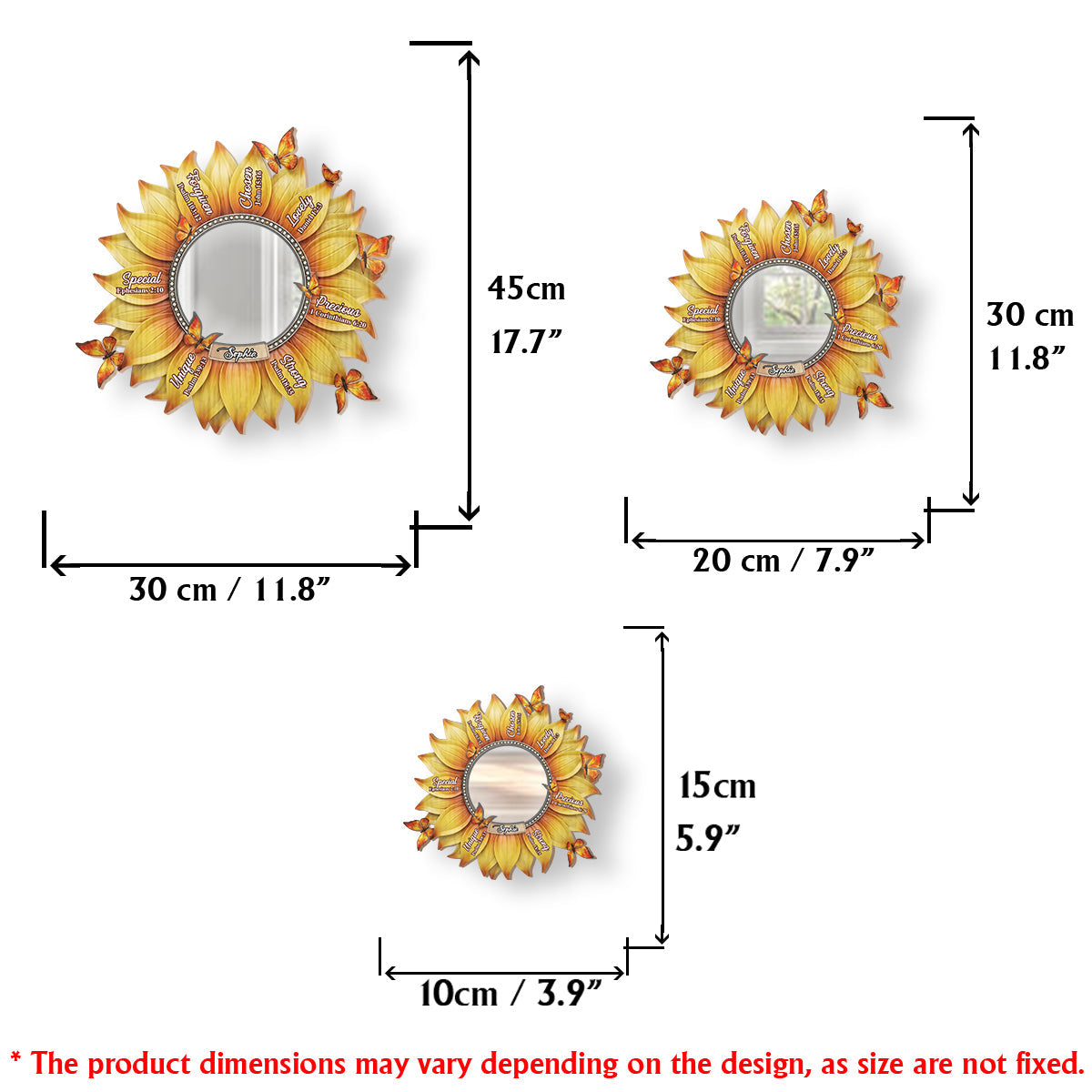 God Says I Am - Personalized Christian Wall Hanging Mirror