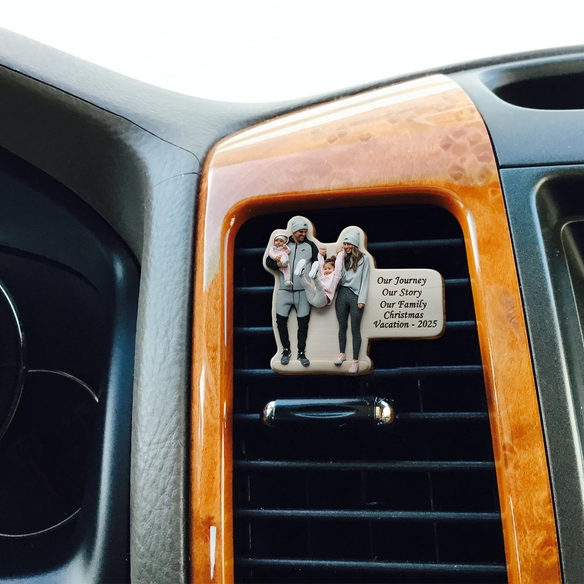 Custom Photo - Personalized Family Shaped Car Visor Clip