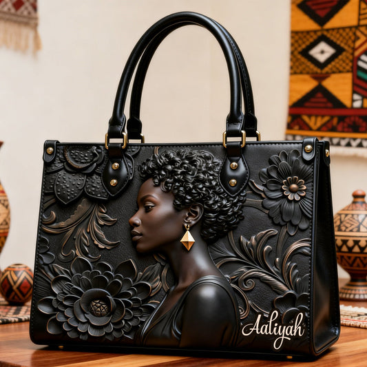 Fier de l'histoire noire - Sac à main personnalisé en cuir afro-américain