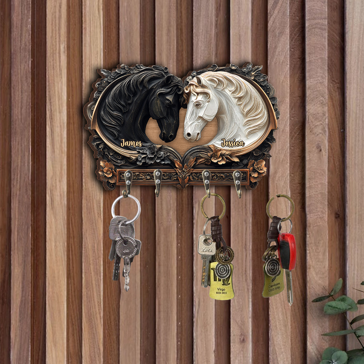 You & Me We Got This - Personalized Horse Custom Shaped Key Rack