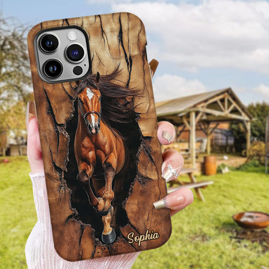 Horse Lovers - Personalized Horse Full Print Phone Case