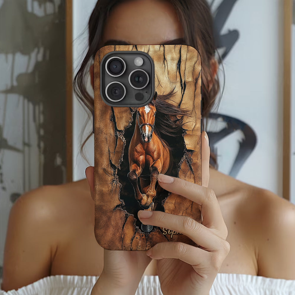 Horse Lovers - Personalized Horse Full Print Phone Case