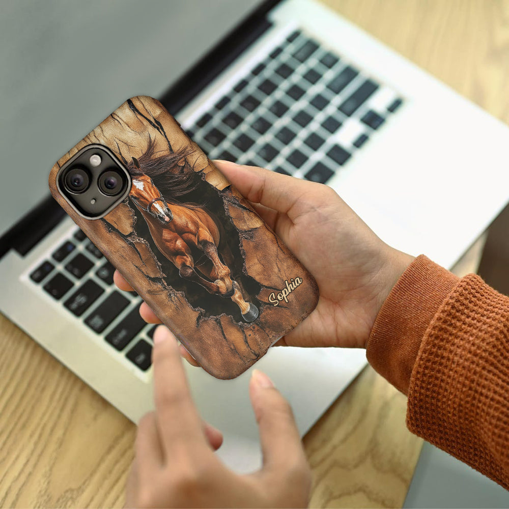 Horse Lovers - Personalized Horse Full Print Phone Case