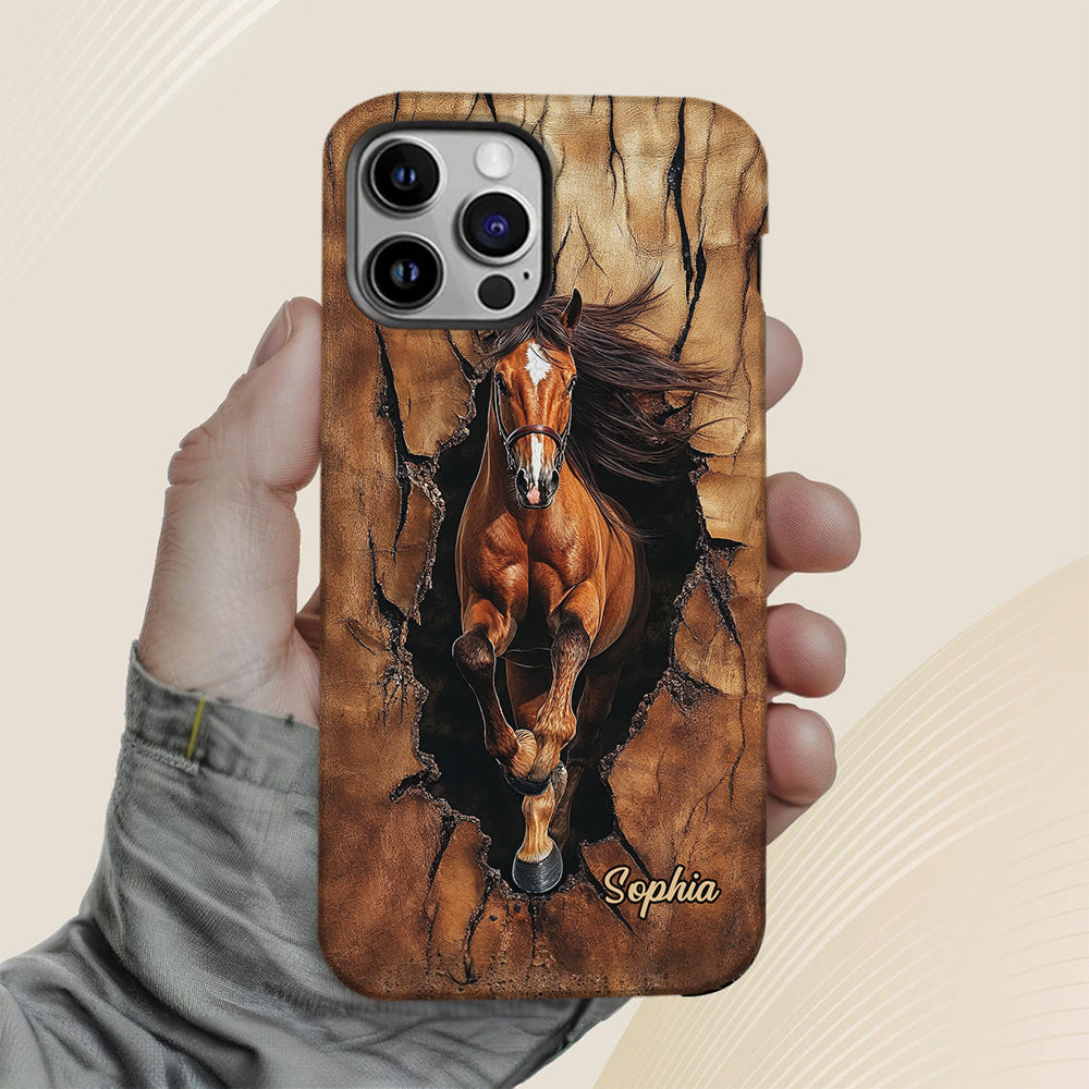 Horse Lovers - Personalized Horse Full Print Phone Case