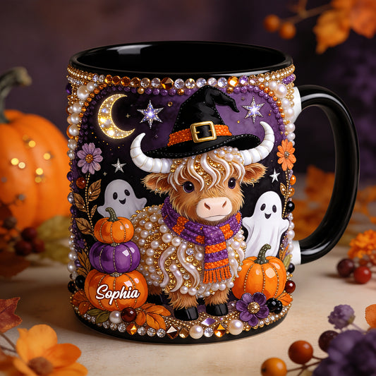 Amour des Vaches des Highlands - Mug Accent Personnalisé