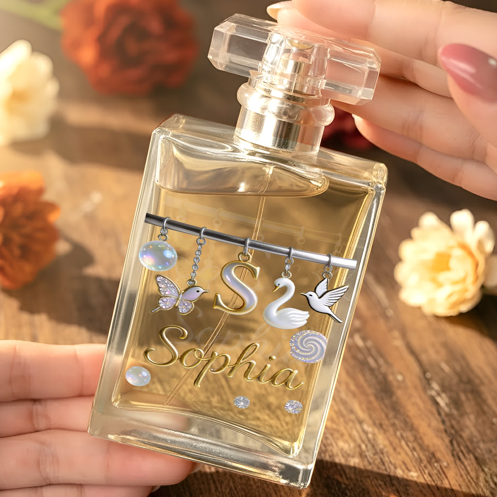 Cadeau enchanteur avec lettre initiale - Flacon de parfum rechargeable personnalisé pour s'aimer soi-même