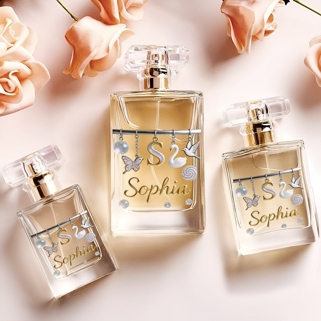 Cadeau enchanteur avec lettre initiale - Flacon de parfum rechargeable personnalisé pour s'aimer soi-même