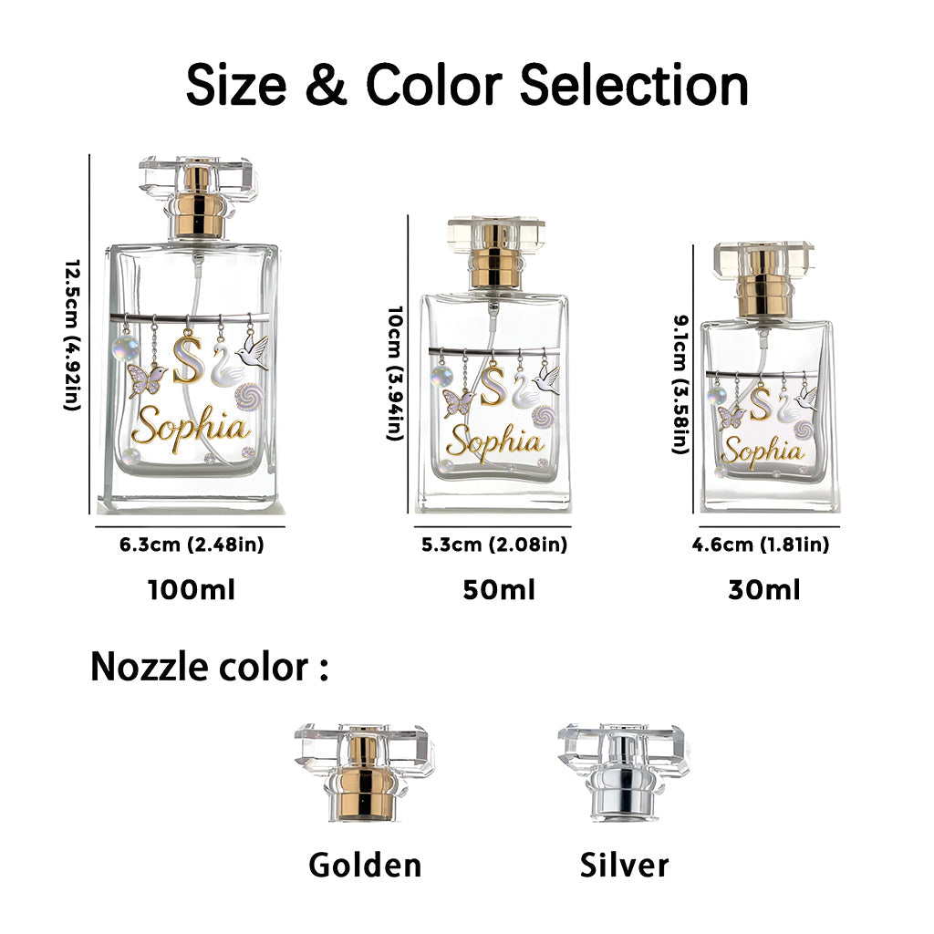 Cadeau enchanteur avec lettre initiale - Flacon de parfum rechargeable personnalisé pour s'aimer soi-même