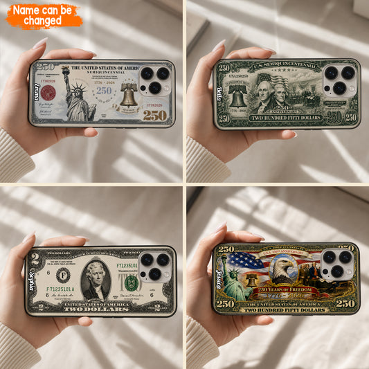 Coque de téléphone personnalisée - Anniversaire de l'Indépendance 250e - 4 juillet