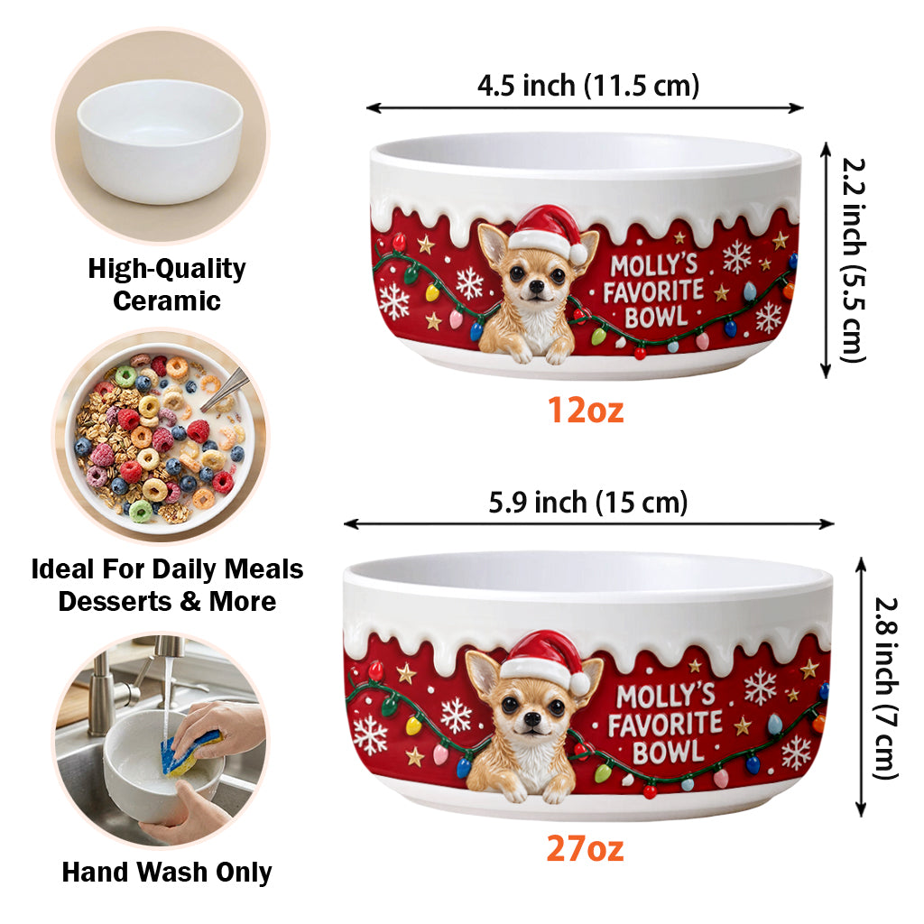 My Pet's Favorite Bowl - Personalized Dog Ceramic Bowl