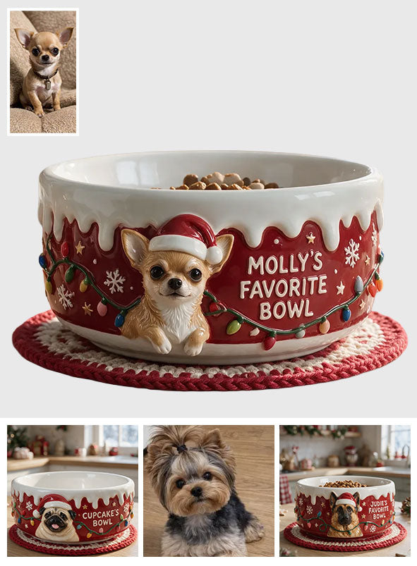 My Pet's Favorite Bowl - Personalized Dog Ceramic Bowl