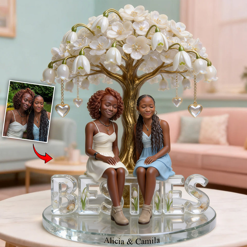 Besties Forever - Personalized Bestie Custom Shaped Acrylic Plaque