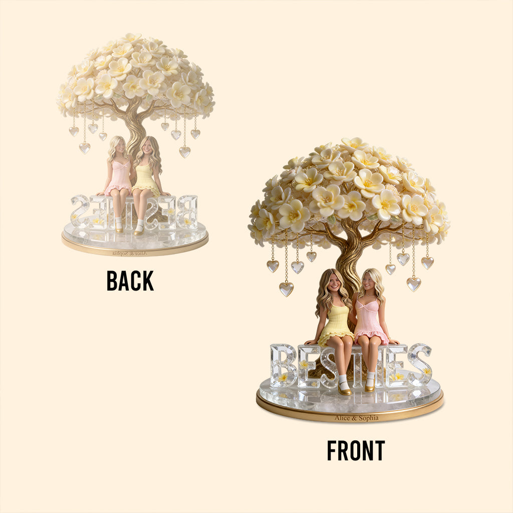 Besties Forever - Personalized Bestie Custom Shaped Acrylic Plaque