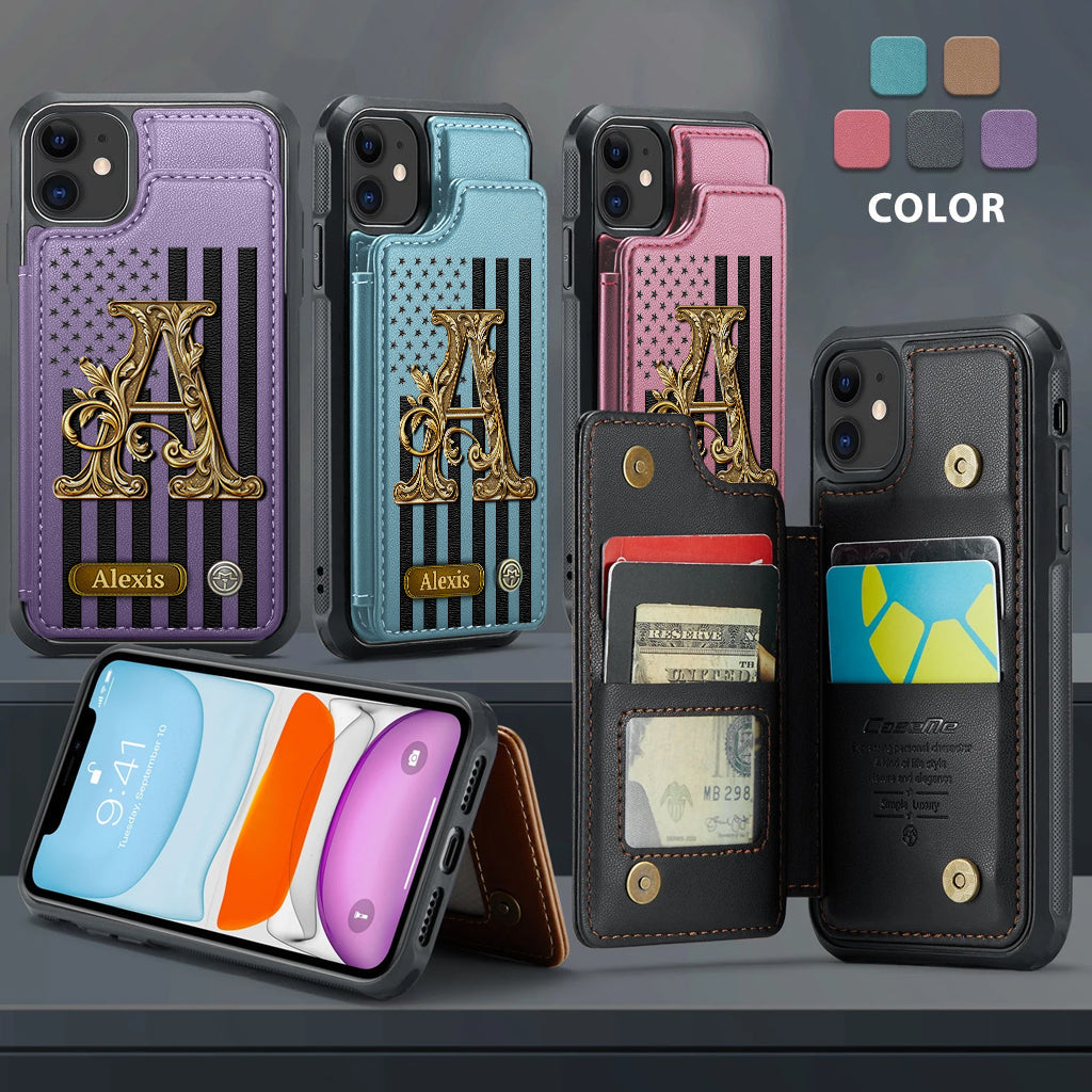 Cadeau initial pour lui, cadeau pour homme… - Étui portefeuille personnalisé pour téléphone