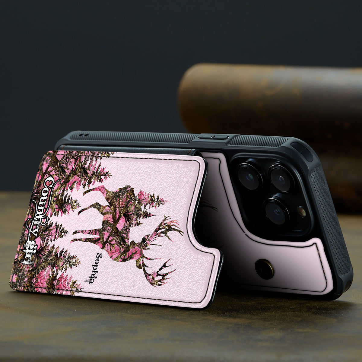 Étui portefeuille pour téléphone Country Girl - Chasse personnalisée, entièrement imprimé