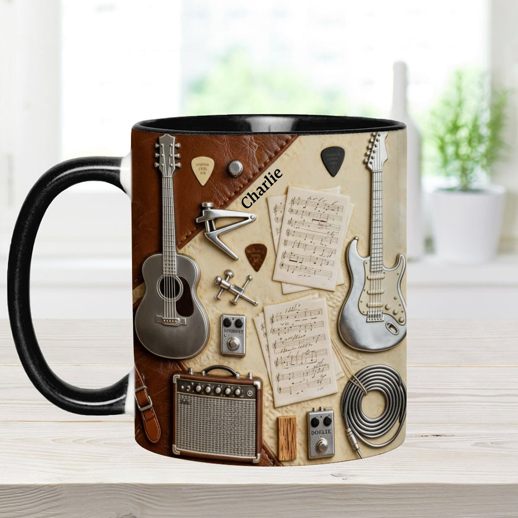 Mug et sous-verre personnalisés avec motif guitare - Guitariste