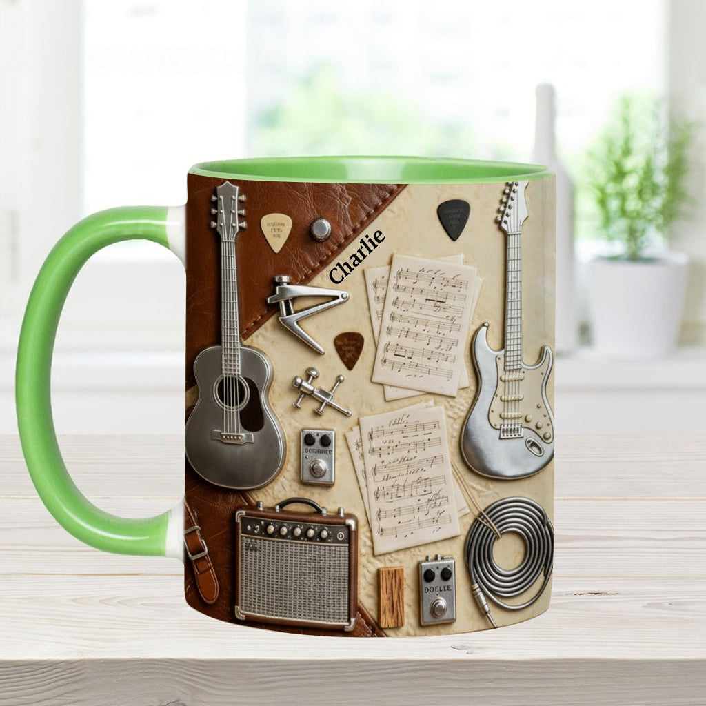 Mug et sous-verre personnalisés avec motif guitare - Guitariste