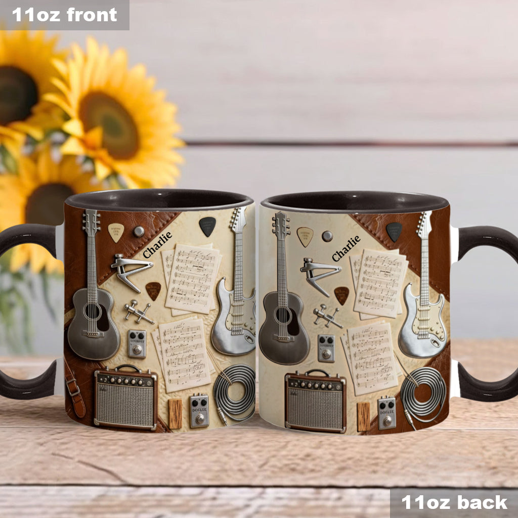Mug et sous-verre personnalisés avec motif guitare - Guitariste