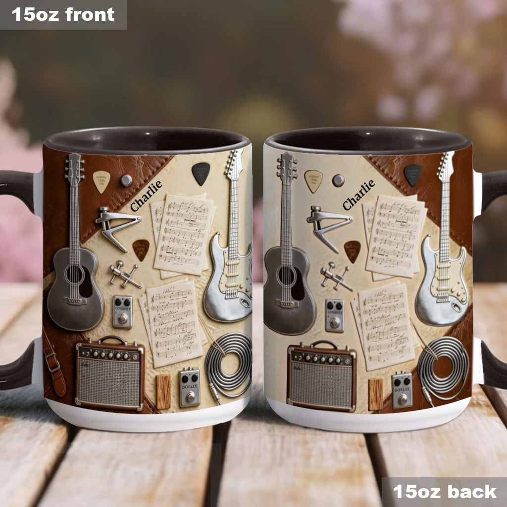 Mug et sous-verre personnalisés avec motif guitare - Guitariste