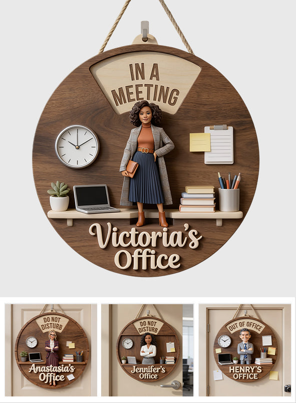 Daily Office Status - Personalized Colleague Spinner Sign Custom Shape