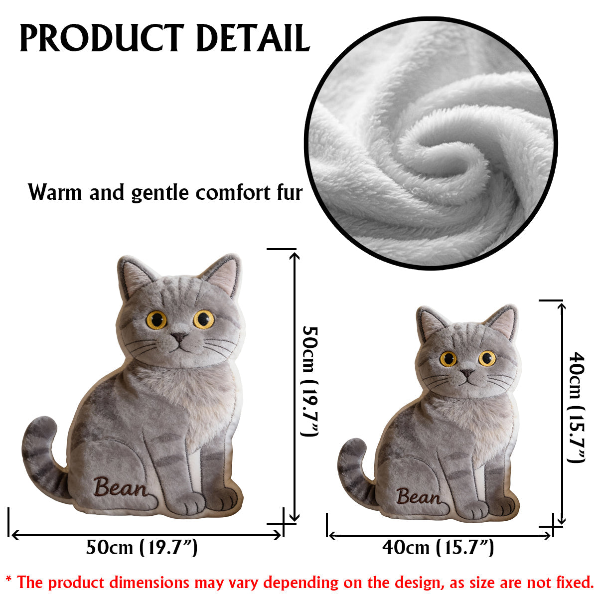 Coussin personnalisé en fausse fourrure pour chien - Animal de compagnie personnalisé