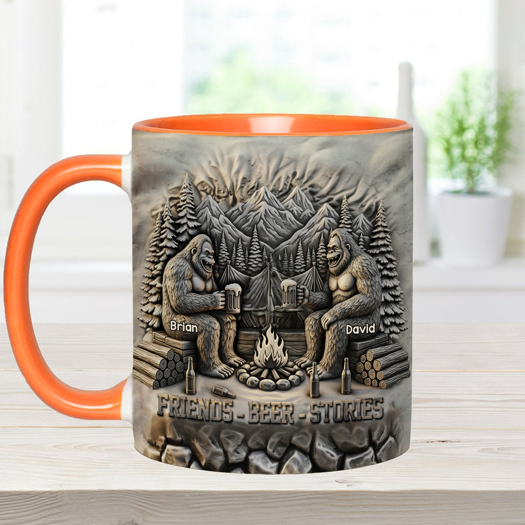 Histoires de bière entre amis - Mug personnalisé pour le camping