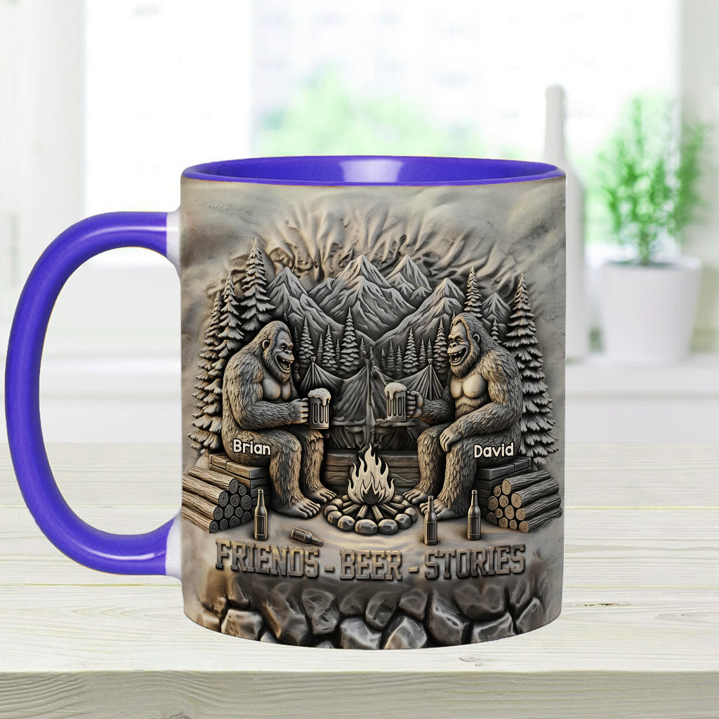 Histoires de bière entre amis - Mug personnalisé pour le camping