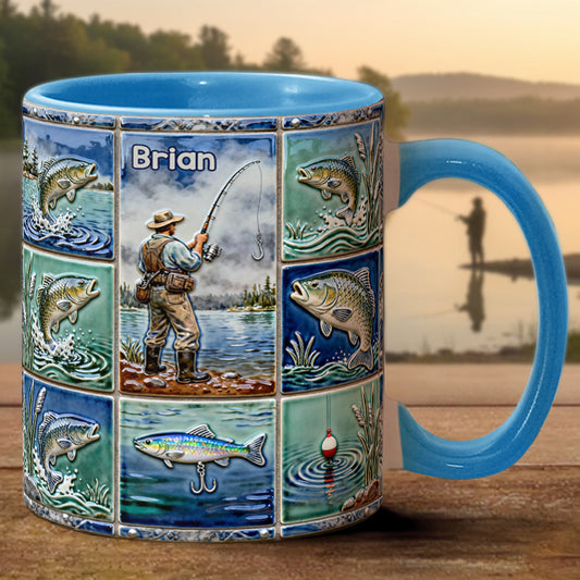Mug personnalisé « Passionné de pêche »