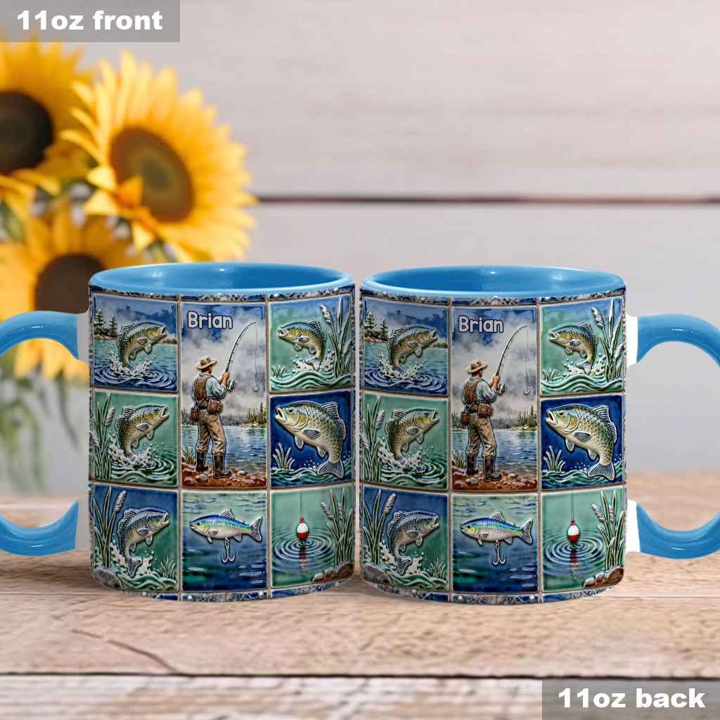 Love Fishing - Personalized Fishing Accent Mug