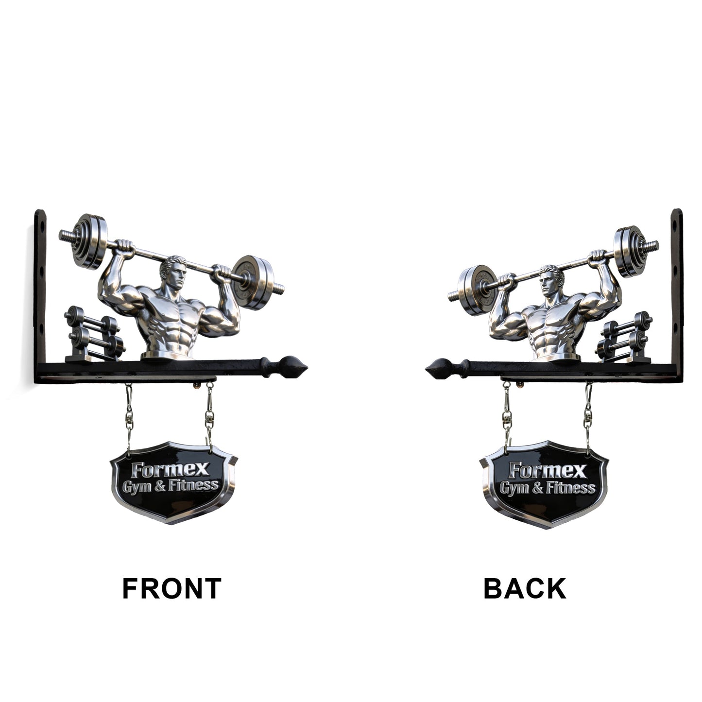 No Pain No Gain - Personalized Fitness Wooden Wall Mount Sign