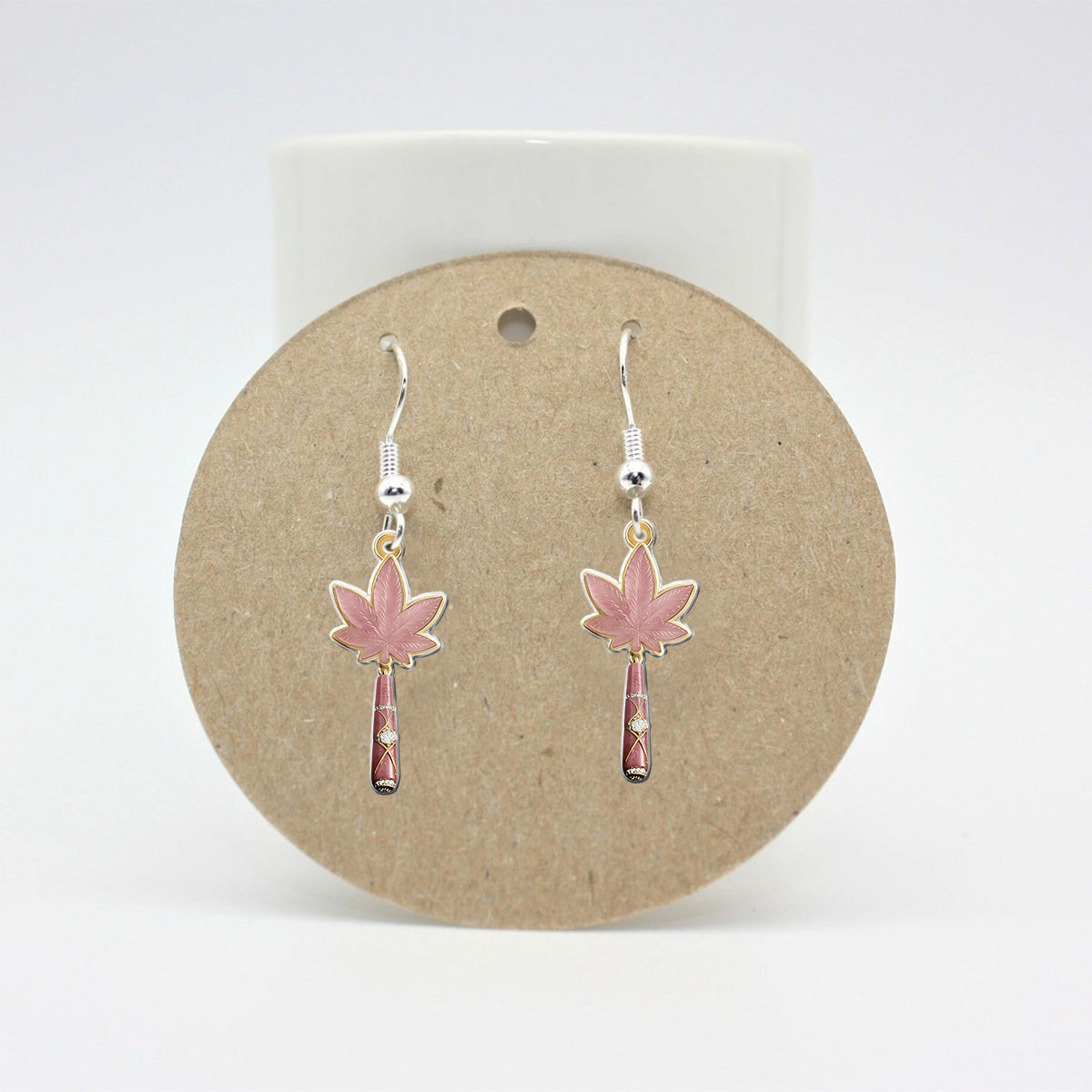 Boucles d'oreilles et pendentifs en weed personnalisés - Feeling Dope