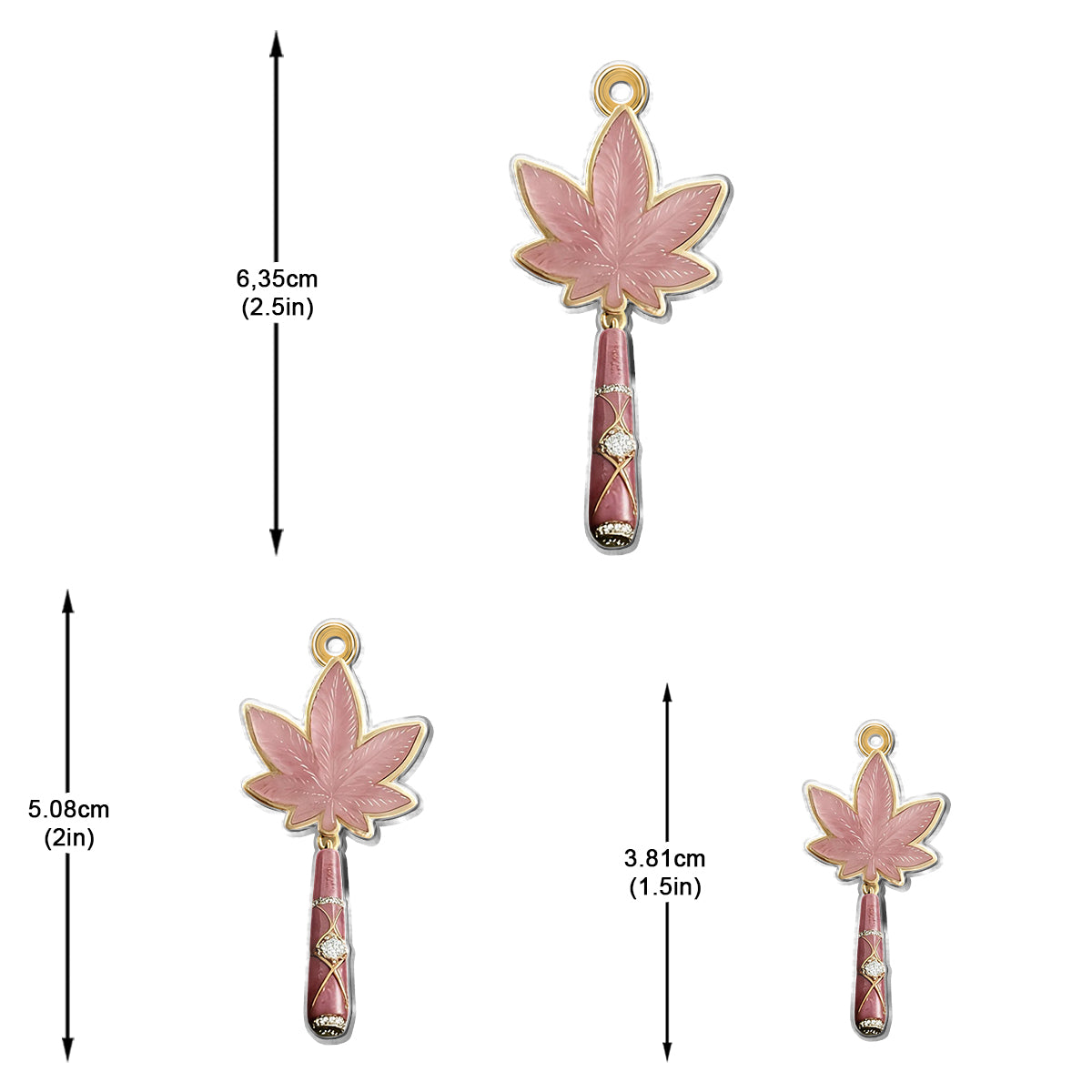 Boucles d'oreilles et pendentifs en weed personnalisés - Feeling Dope