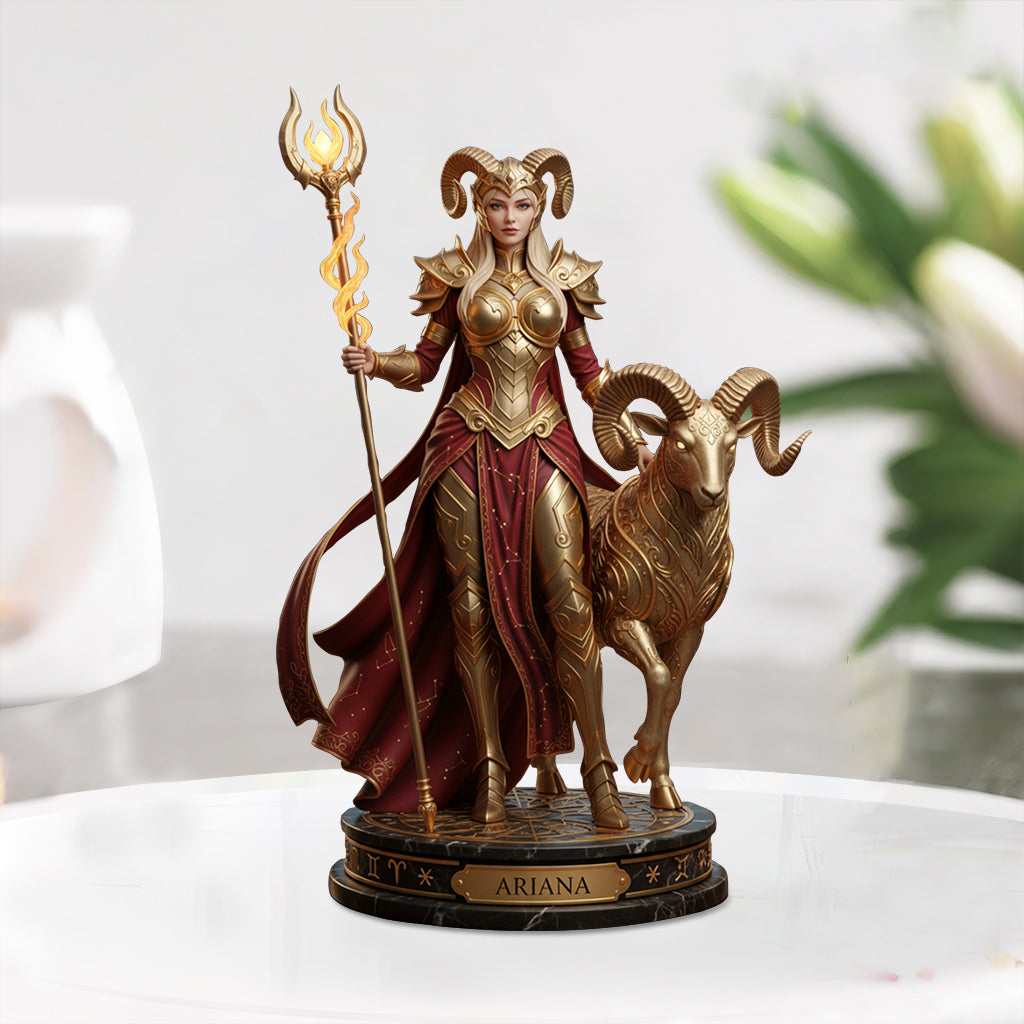 Figurine personnalisée du signe du zodiaque, cadeau astrologique - Plaque acrylique personnalisée avec horoscope et forme personnalisée