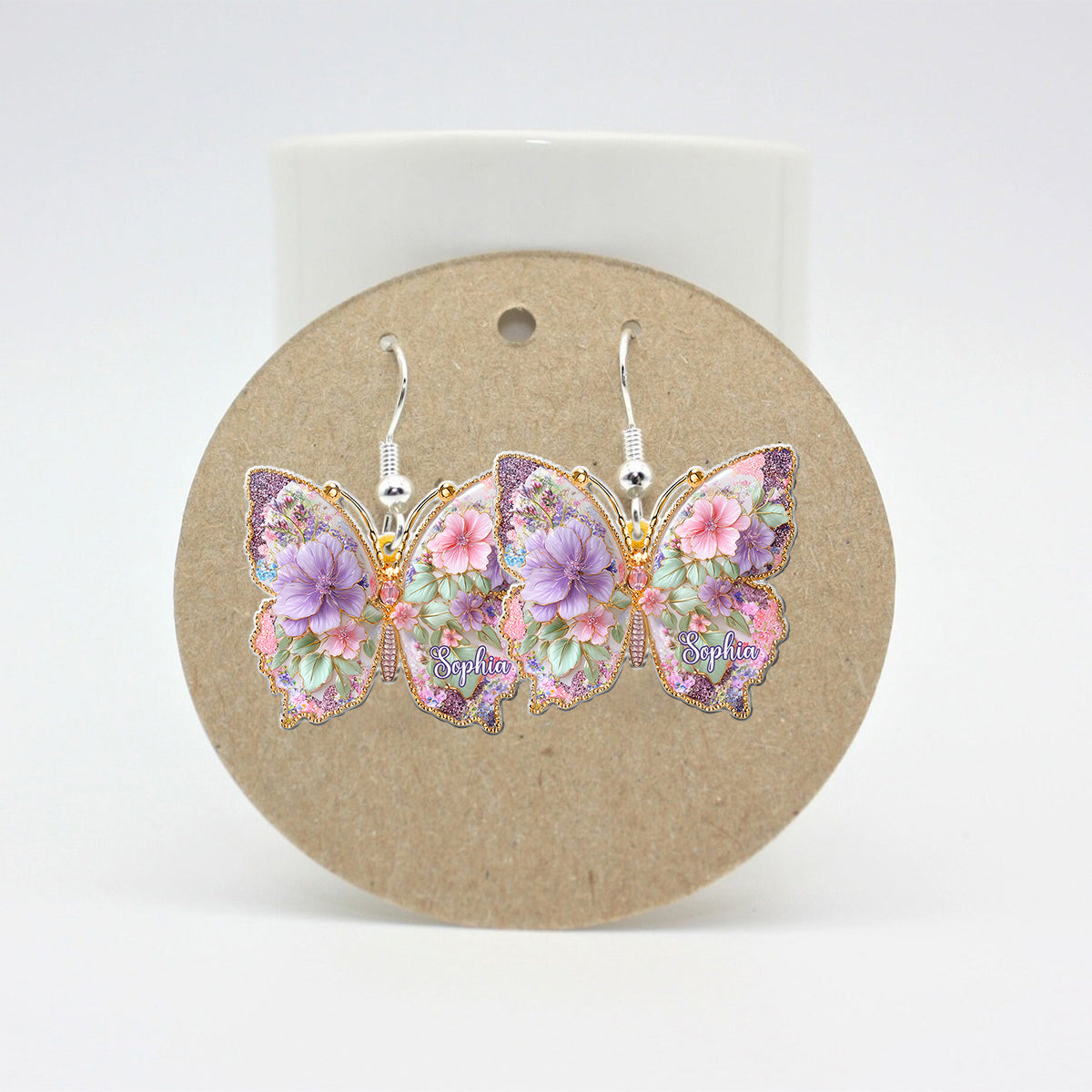 Love Butterfly - Personalized Butterfly Earrings
