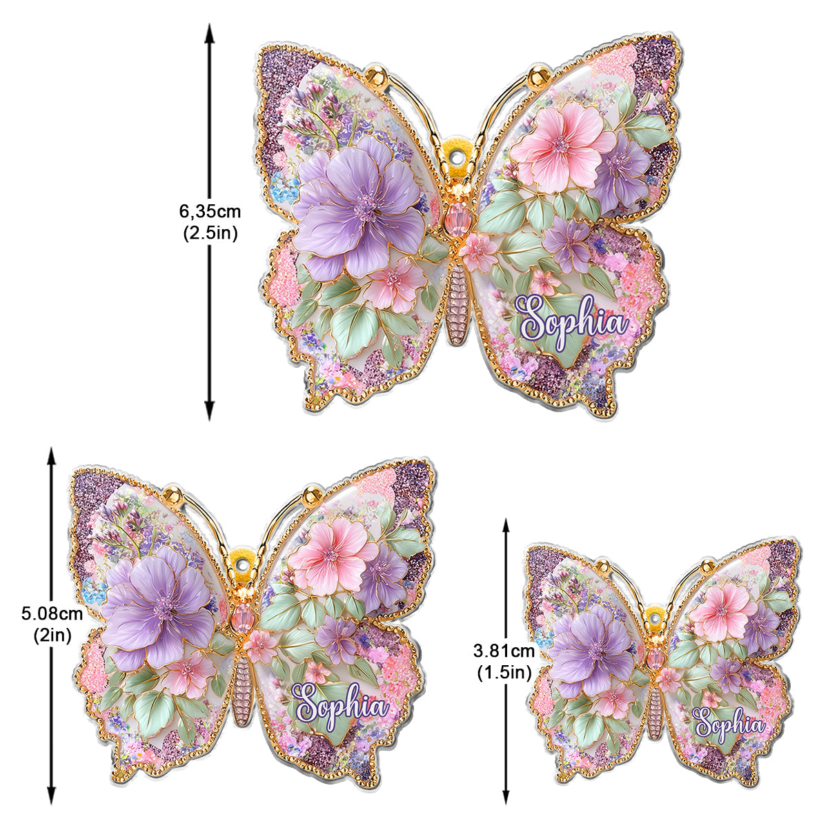 Love Butterfly - Personalized Butterfly Earrings